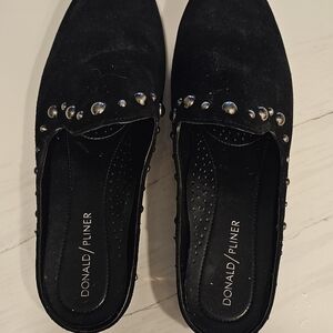 Donald J. Pliner Black Studded Mules